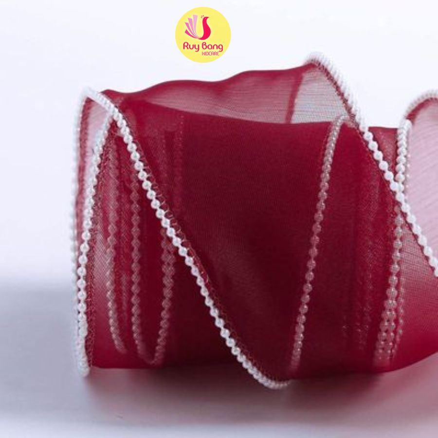 Ruy băng voan viền trai cao cấp size 6cm RB2221