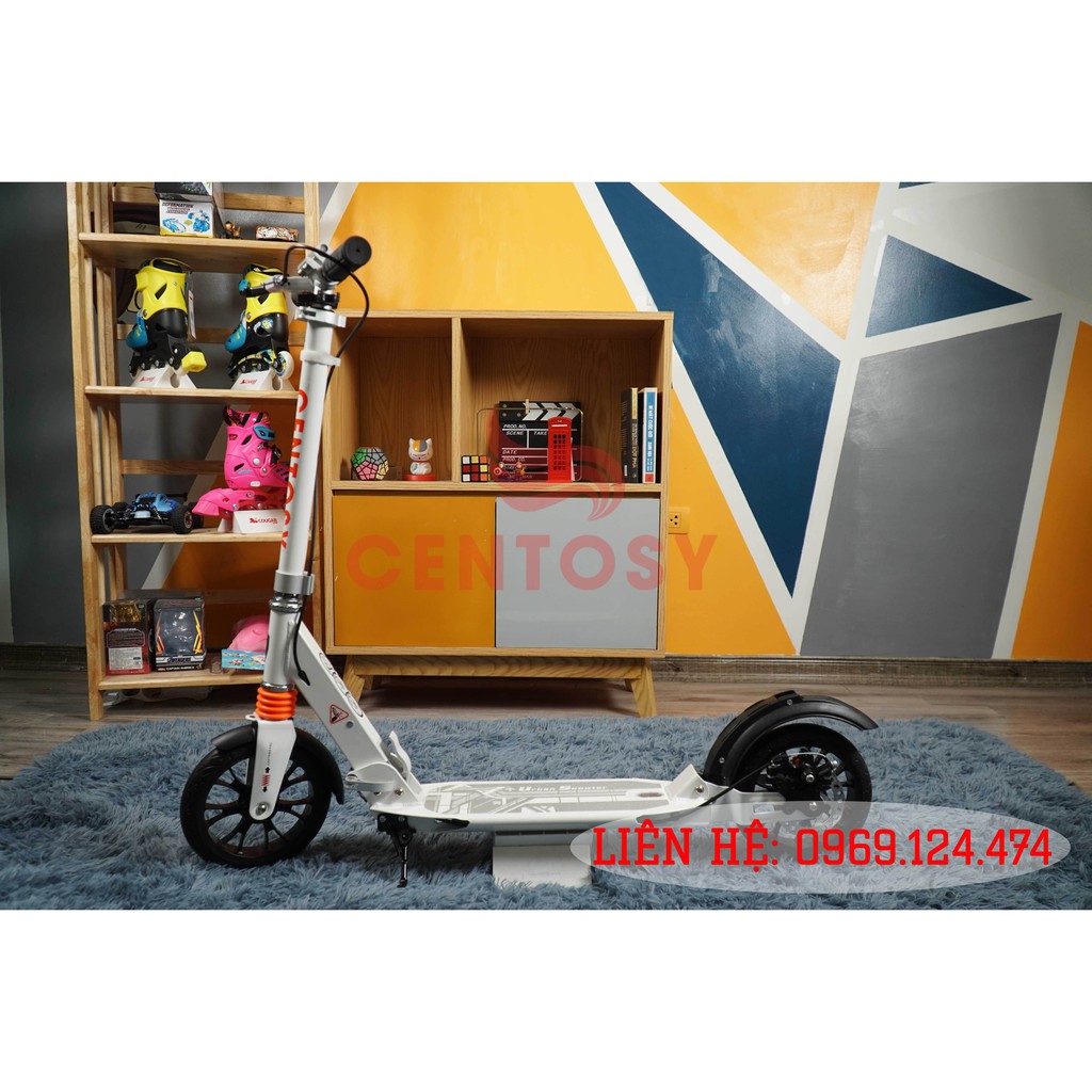 Xe Trượt Scooter Người Lớn Cao Cấp Centosy A5D - Trắng