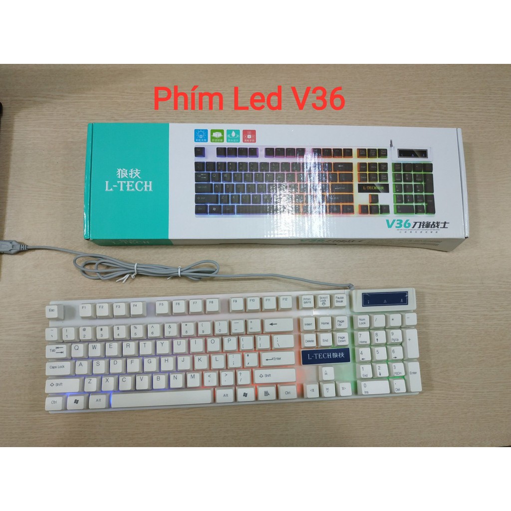 Bàn Phím giả cơ led V36