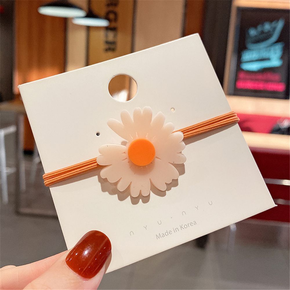 Dây buộc tóc co giãn họa tiết hoa cúc nhỏ dễ thương dành cho nữ