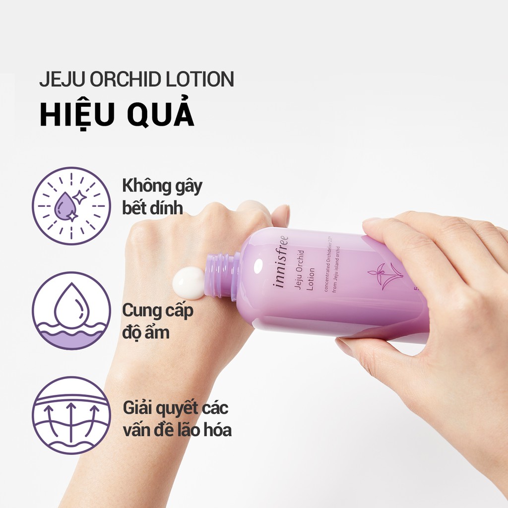 [Mã FMCGMF11 giảm 8% đơn 250K] Sữa dưỡng chống lão hóa hoa lan tím innisfree Jeju Orchid Lotion 160ml