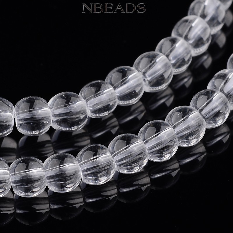 Chuỗi Hạt Thủy Tinh Tròn 1 Sợi Màu Đen/Đen/Chocolate 3mm/6mm/1mm