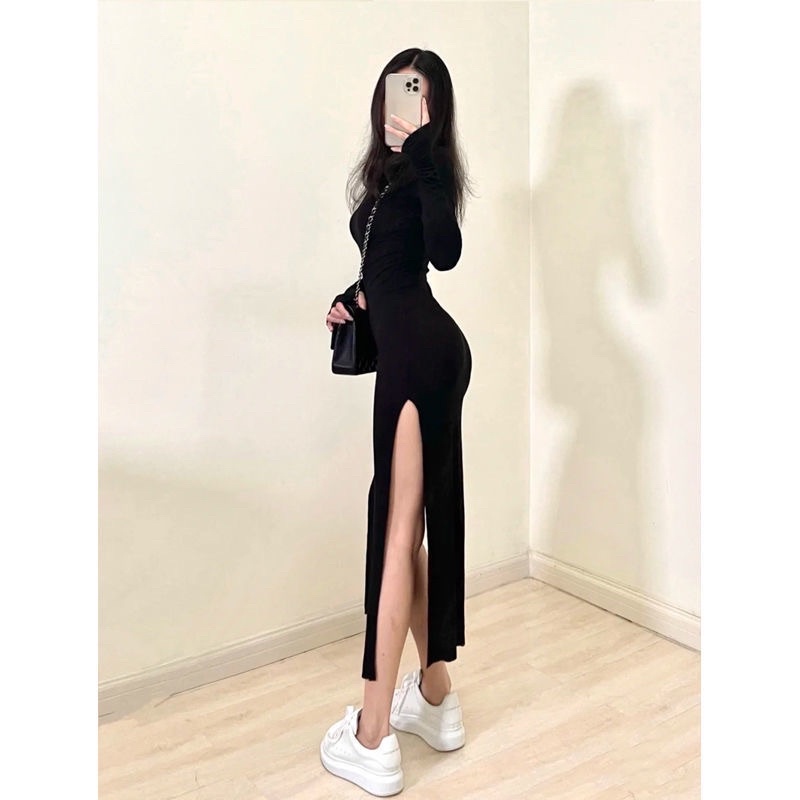 Đầm Body Dáng Dài Xẻ Tà 2 Bên