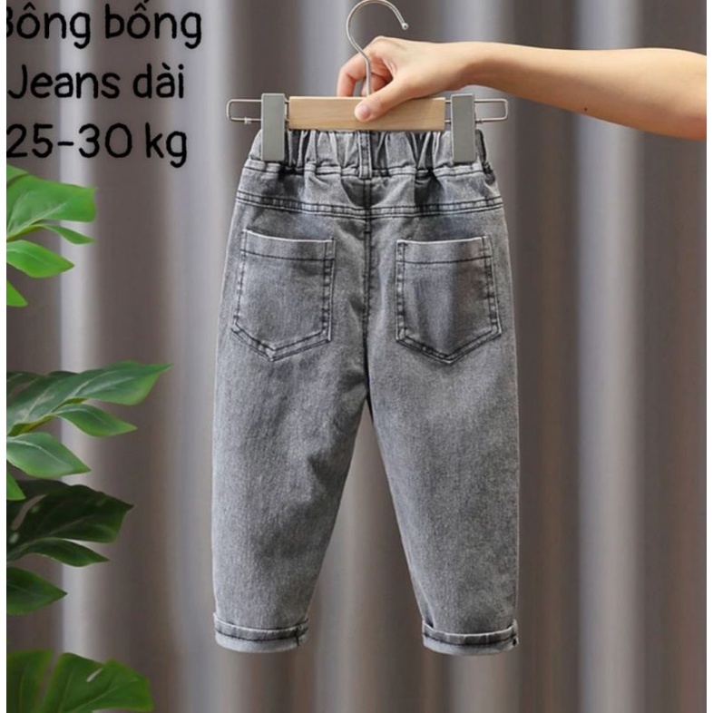 Quần jean bé trai size đại chất co dãn dày dặn 20-35kg