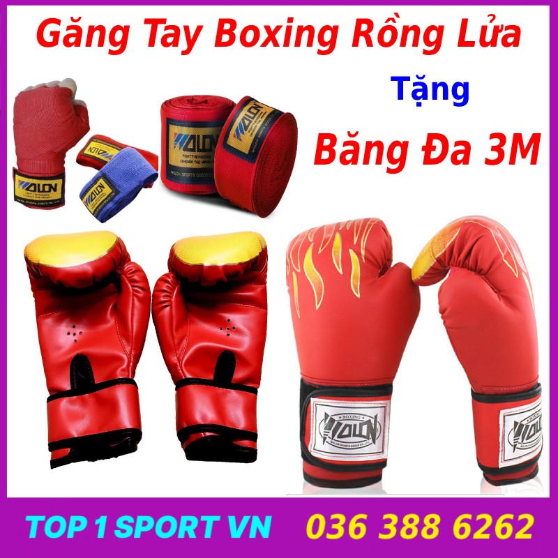 Găng tay mma boxing đấm bốc rồng lửa UFC chuẩn thi đấu, dành cho đấm bốc, boxing, mma, bảo hành 2 tháng