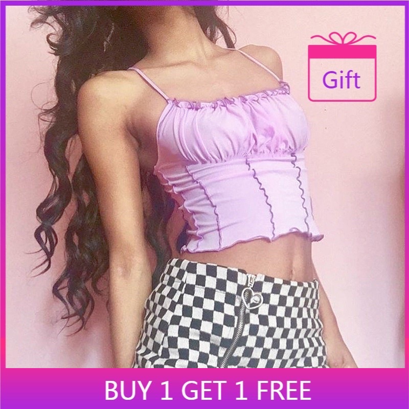 Áo 2 dây nhún ngực ulzzang