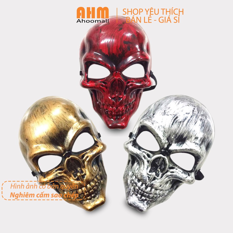 Mặt nạ hóa trang halloween hình đầu lâu A035