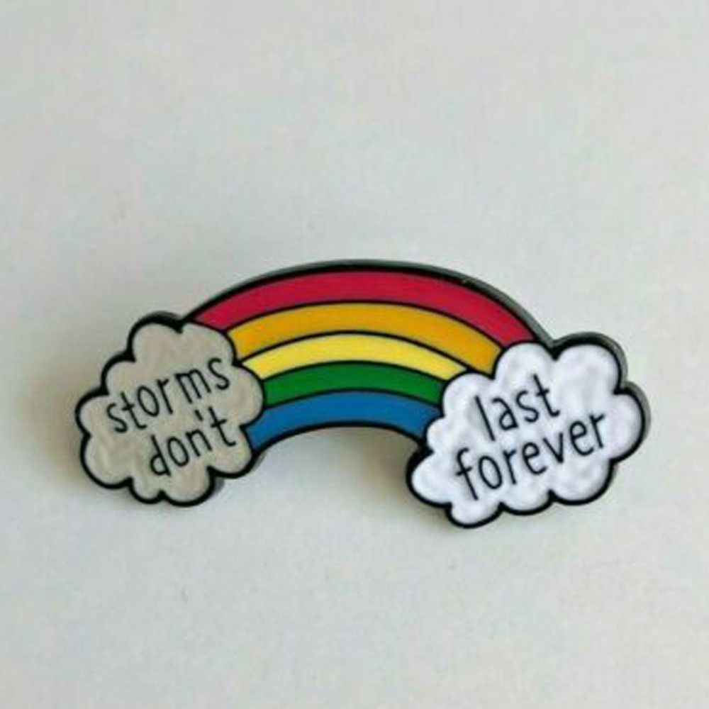 Ghim Cài Áo Hình Cầu Vồng Nhiều Màu Sắc Thời Trang Cho Nữ