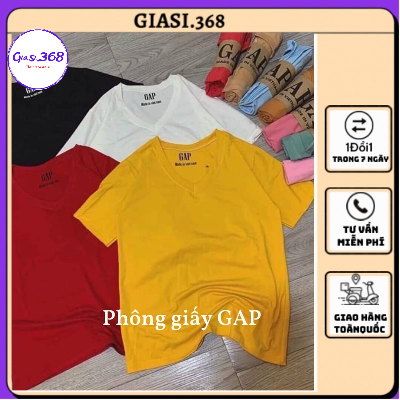 Áo thun nữ tay ngắn GAP , áo phông giấy mỏng mát Giasi.368 free size 36- 55kg