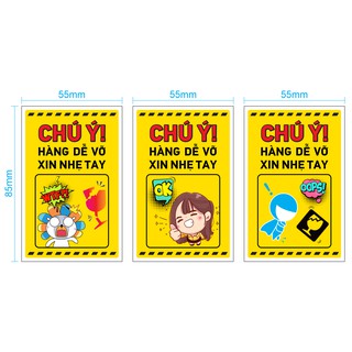 Hàng dễ vỡ, xin nhẹ tay [ Combo 100 tem decal ]