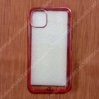 Ốp lưng Iphone 11 dẻo trong viền màu