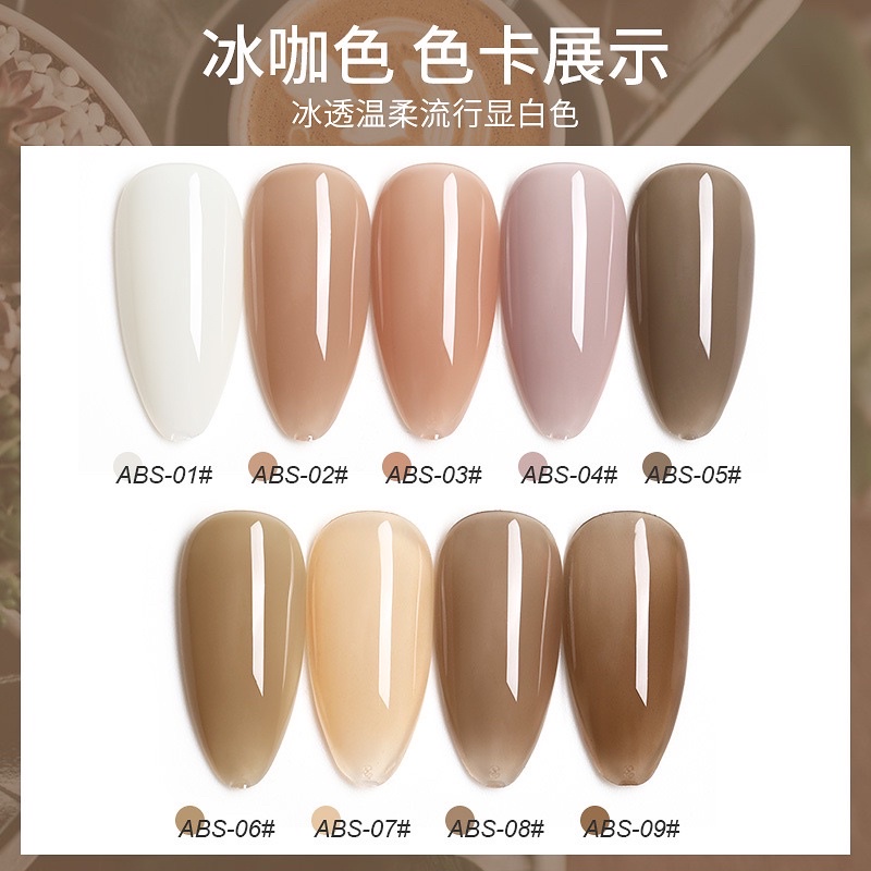 Sơn gel AS THẠCH set 9 chai mã ABS dung tích 15ml