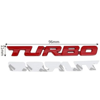 Tem decal chữ nổi 3d turbo 11mm x 96mm