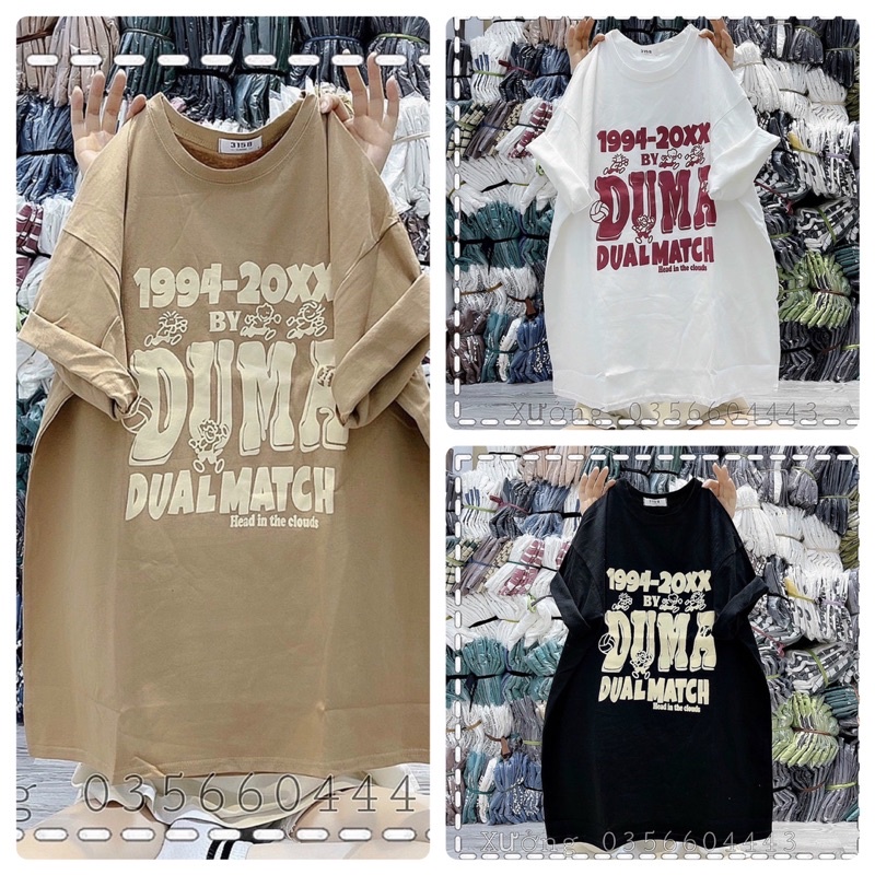 [ Rẻ vô địch ] Áo thun cotton tay lỡ dáng rộng unisex - DUMA 1994