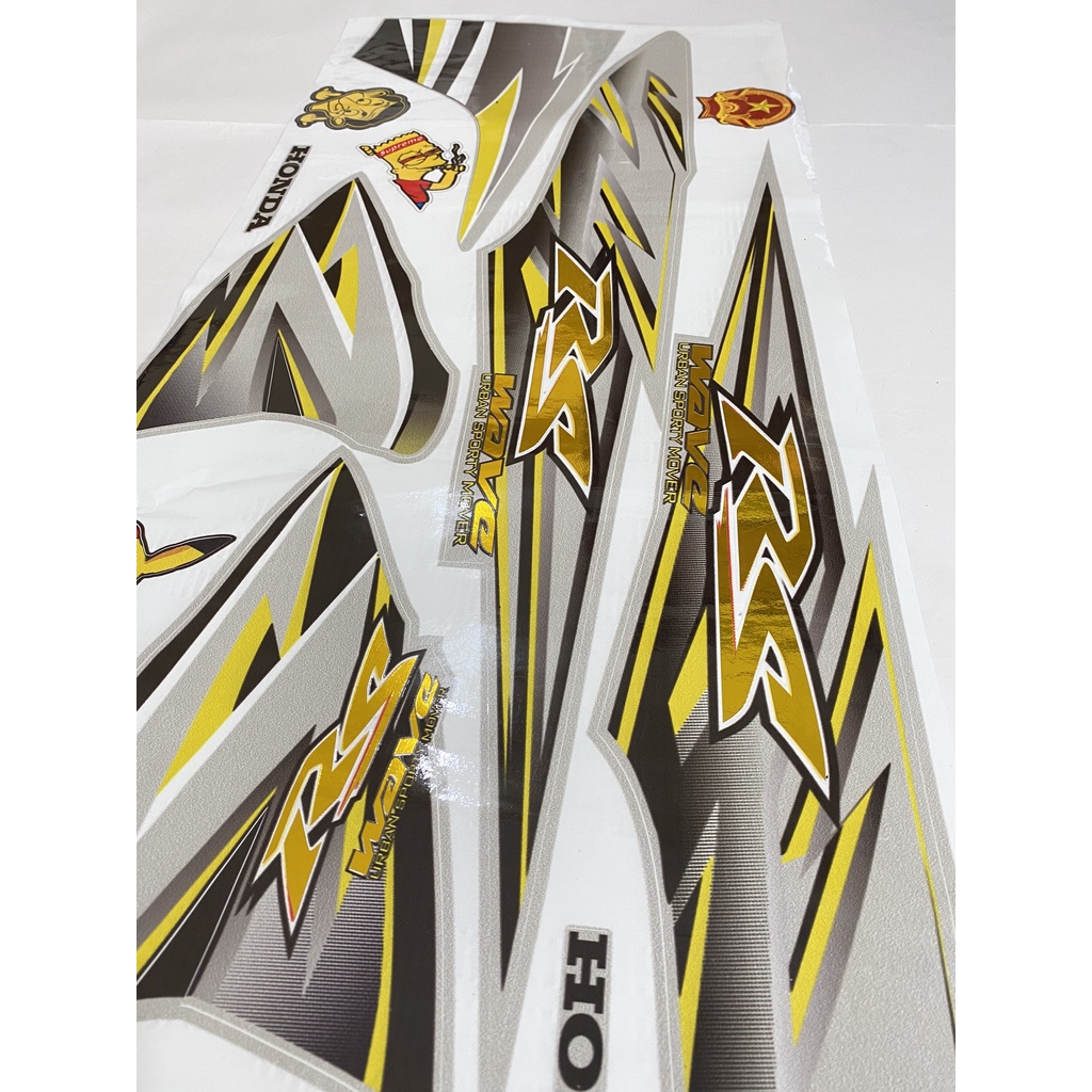 Tem rời CROM Wave 50cc/100cc/110cc Màu Vàng ( Tem 3 lớp chống nước chống bay màu )