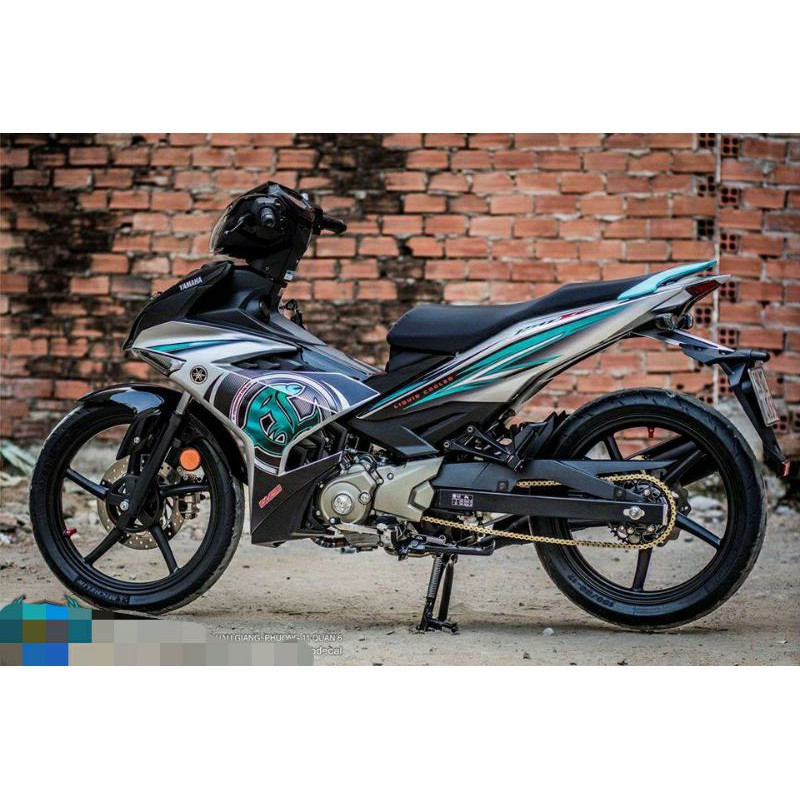 tem rời exciter 150 trắng đen