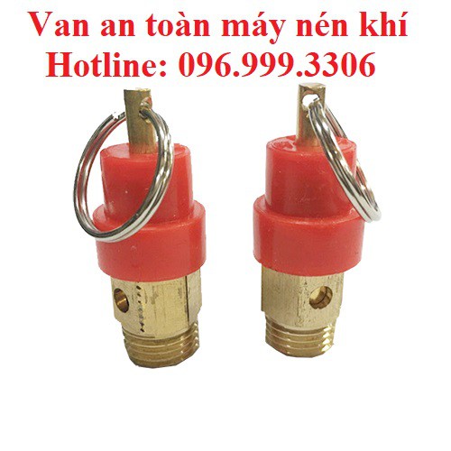 Van an toàn máy nén khí, van xả hơi máy nén khí ren 13mm, ren 17mm giá sỉ