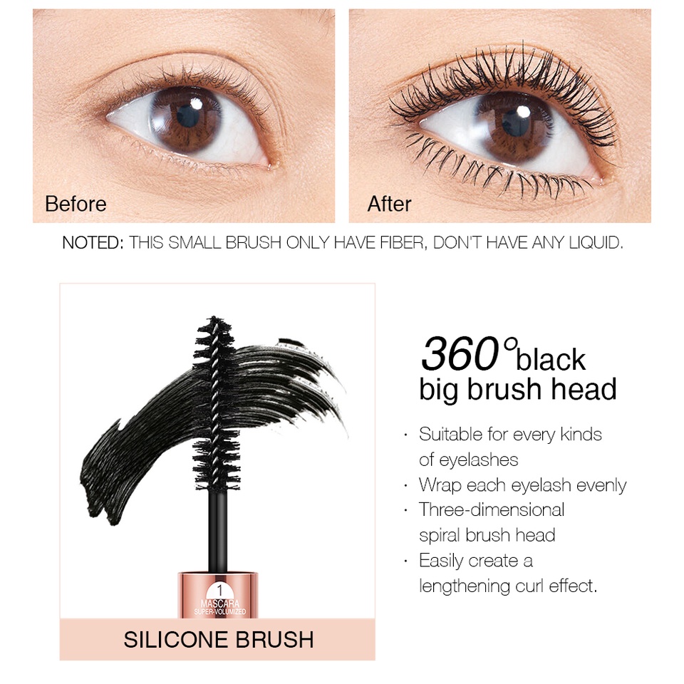 Mascara chuốt mi 2 trong 1 chống nước mau khô không dễ phai màu thương hiệu O.TWO.O
 | BigBuy360 - bigbuy360.vn