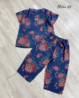 Bộ lanh lụa cao cấp mặc nhà cho mẹ