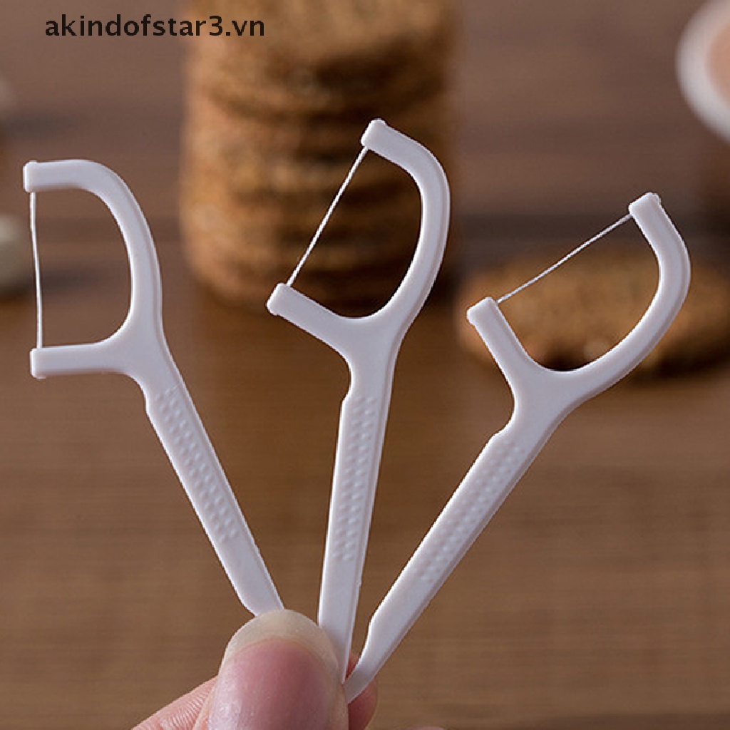 [akin] 30/50/100pcs White Dental Floss Pick Tooth Cleaner Sticks  uuu | BigBuy360 - bigbuy360.vn