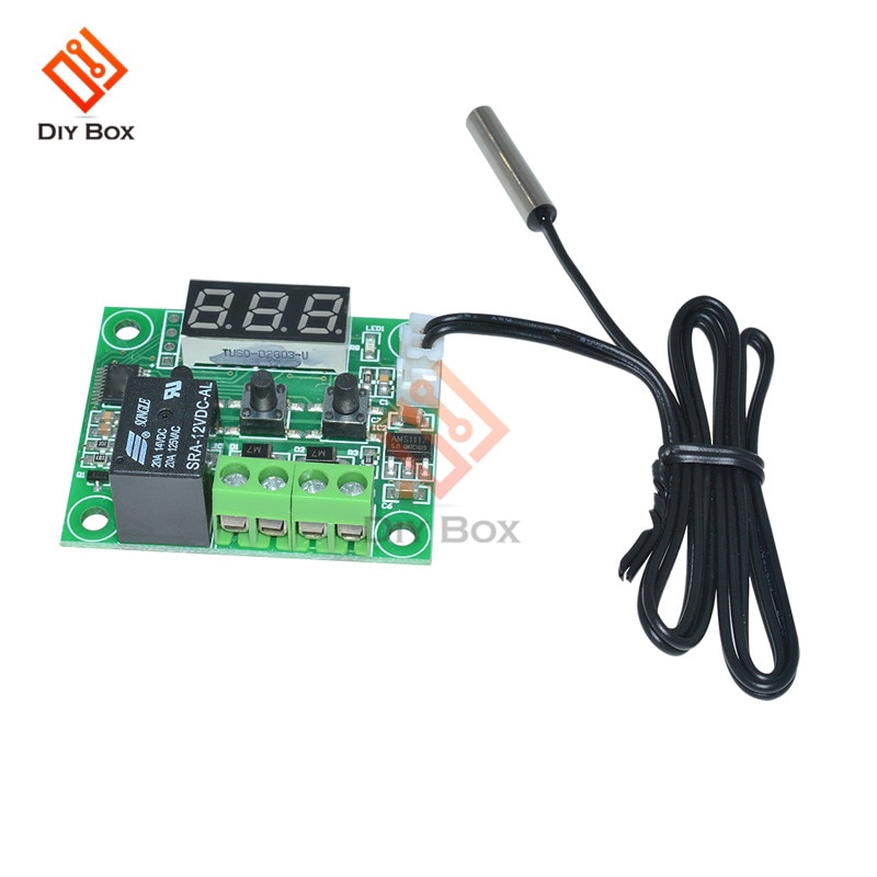 W1209 Red LED Digital Thermostat Temperature Control Thermometer Thermo Controller Switch Module DC 12V Waterproof NTC Sensor | BigBuy360 - bigbuy360.vn