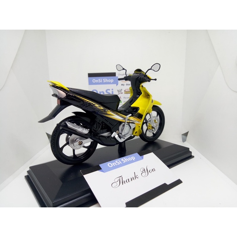 MÔ HÌNH XE YAZ 125cc  VÀNG ĐEN TỈ LỆ 1/12