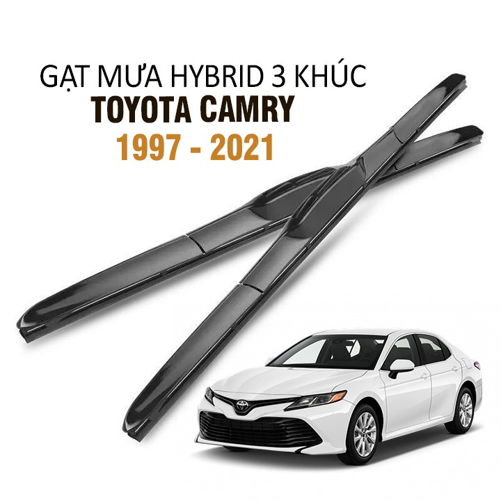 Gạt Mưa Cho Xe Toyota Camry - 3 Khúc Lưỡi Silicon - Siêu Sạch - Siêu Bền - Êm Ái
