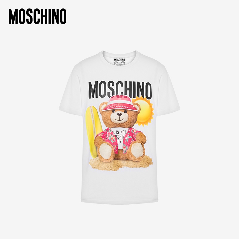 Áo Thun Cotton In Hình Gấu Moschino Cá Tính Hợp Thời Trang Cho Nam