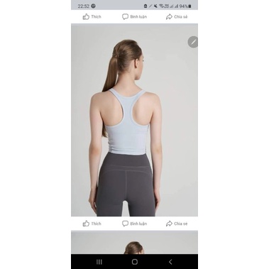 Áo Tập Croptop Kèm Bra Xuất Hàn Xịn