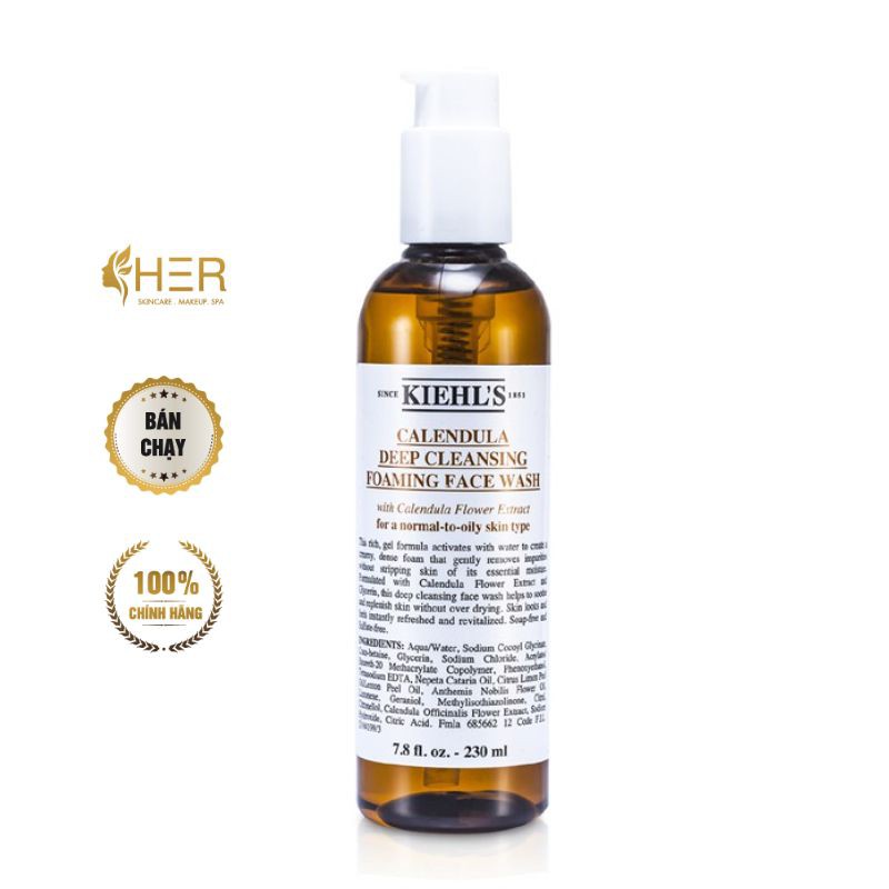 Sữa rửa mặt Kiehl’s hoa cúc Calendula Deep Cleansing Foaming Face Wash | BigBuy360 - bigbuy360.vn