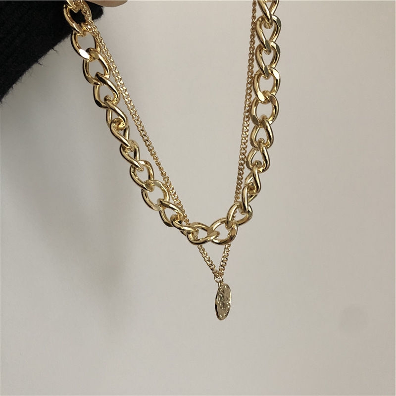 Dây Chuyền Dạng Xích Dày Dặn Cá Tính Độc Đáo Phong Cách Hiphop