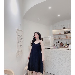 Đầm cami 2 dây dáng dài chất đũi lụa basic nhiều màu thời trang