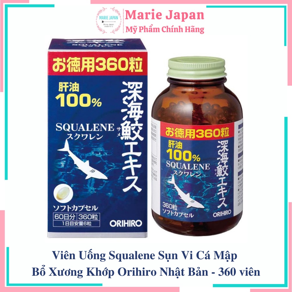 Viên Uống Squalene Sụn Vi Cá Mập Bổ Xương Khớp Orihiro Nhật Bản - 360 viên
