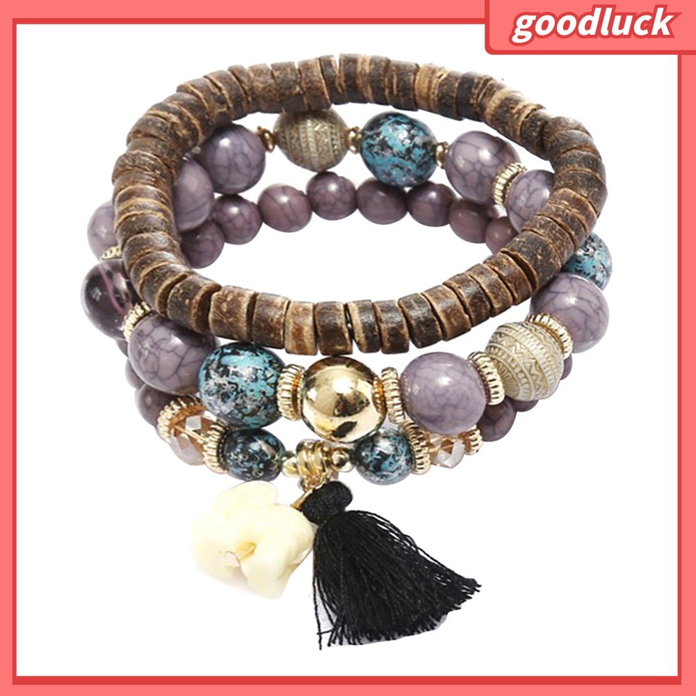 Vòng tay chuỗi hạt phong cách boho thời trang cho nữ