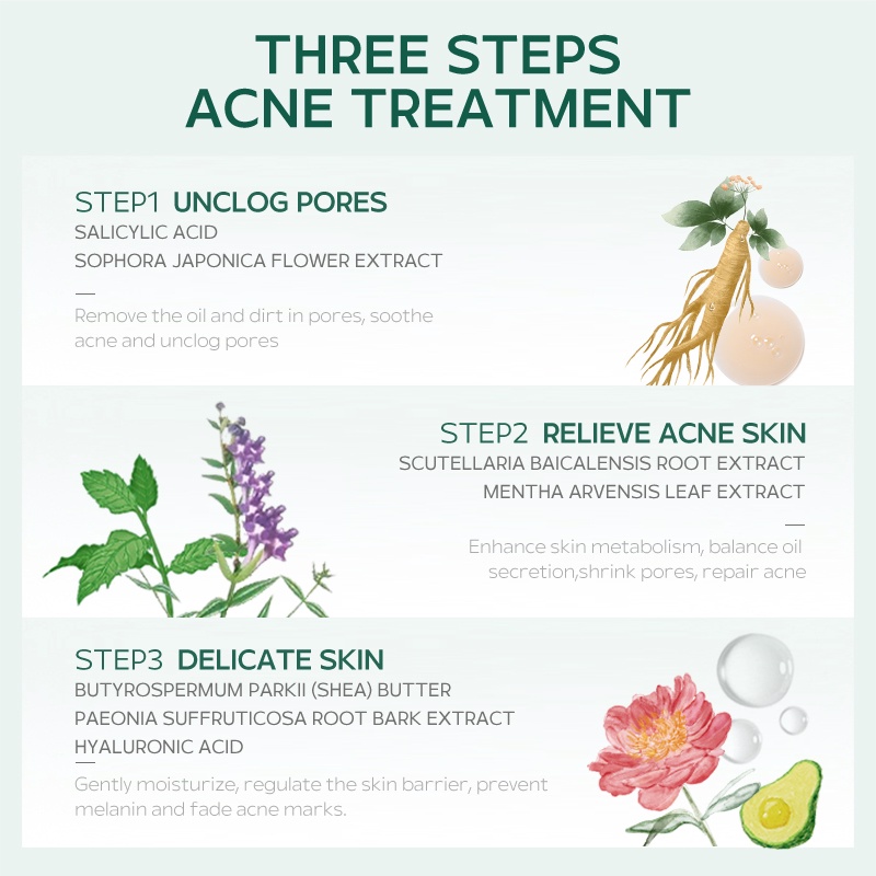 [Hàng mới về] Kem LAIKOU Herbal Anti-Acne làm dịu nốt mụn vết mẩn đỏ 8g
