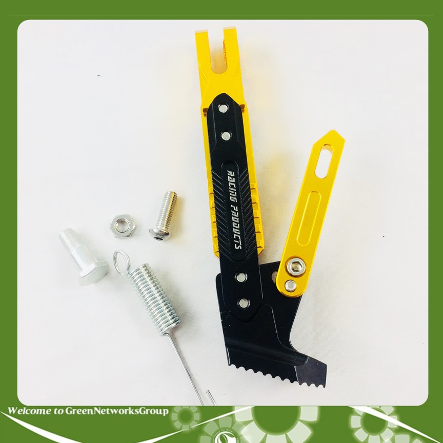 Chân chống nghiêng CNC Racing tăng chỉnh cho xe máy ( vàng đen)