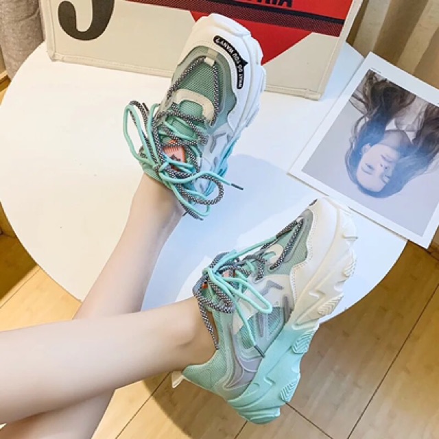 Ulzzang màu giầy -Giày bố nữ mùa xuân 2021 mới lưới thoáng khí giản dị chạy học sinh Hàn Quốc | BigBuy360 - bigbuy360.vn