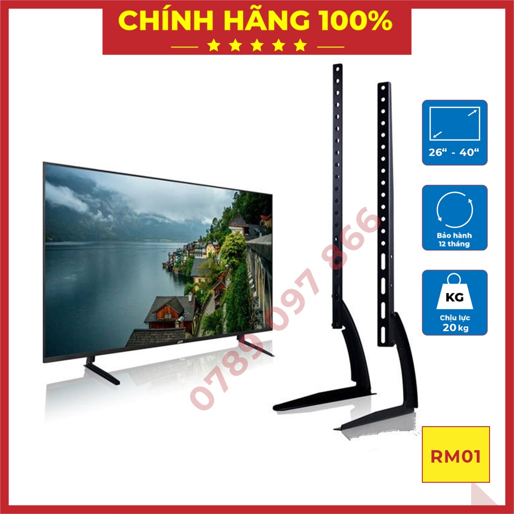 Chân Đế Tivi Để Bàn TV01 / RM01 và TV02 / RM02 26 - 32 - 40 - 43 - 75 Inch Chân Tivi Đa Năng Lắp Đặt Mọi Loại Tivi
