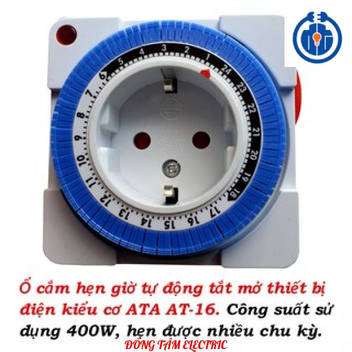 ⚡HÀNG CHÍNH HÃNG SIÊU NHẬY⚡ Ổ cắm hẹn giờ tắt mở kiểu cơ ATA AT-16 Ổ cắm hẹn giờ tắt mở kiểu cơ ATA AT-16