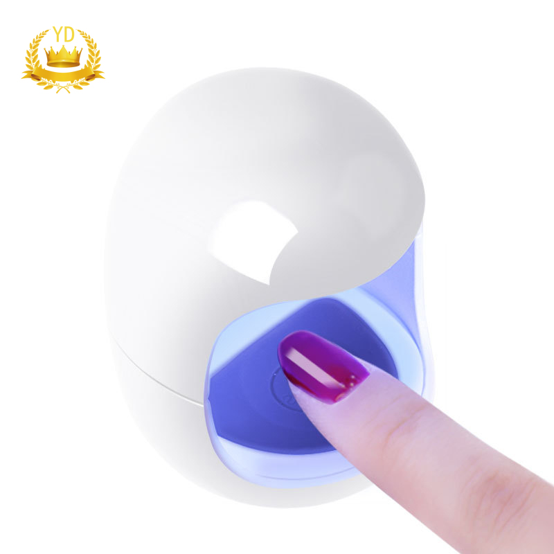 [Hàng mới về] Đèn sấy khô sơn móng gel UV sử dụng hạt LED 3W mini thiết kế hình trứng độc đáo