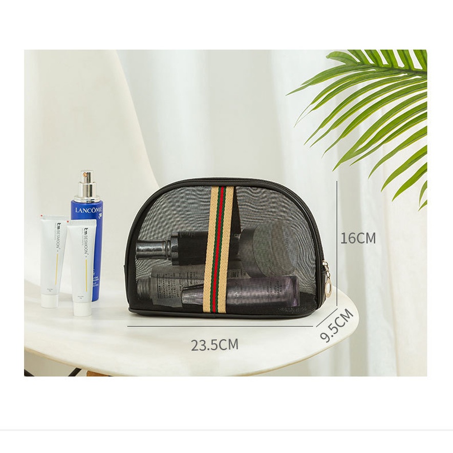 Túi Lưới Trong Suốt Đựng Mỹ Phẩm Sức Chứa Lớn Tiện Dụng Cho Nữ