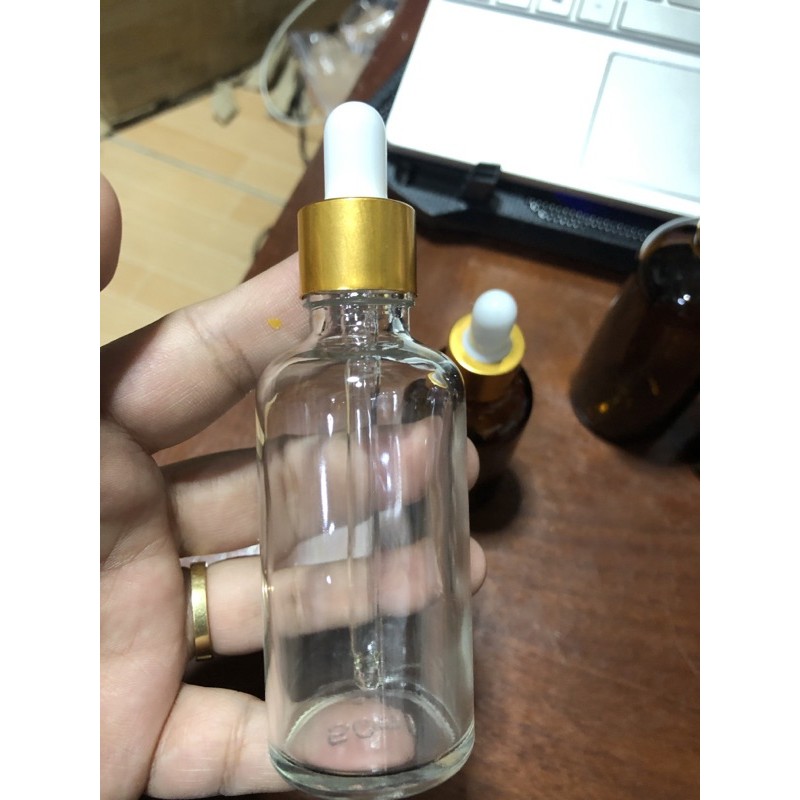 chai chiết serum mỹ phẩm 50ml lắp bóp nhỏ giọt
