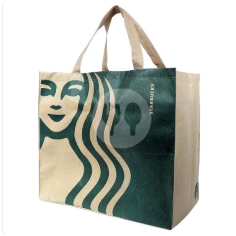 Túi Xách Vải In Hình Starbuck Xinh Xắn Hợp Thời Trang