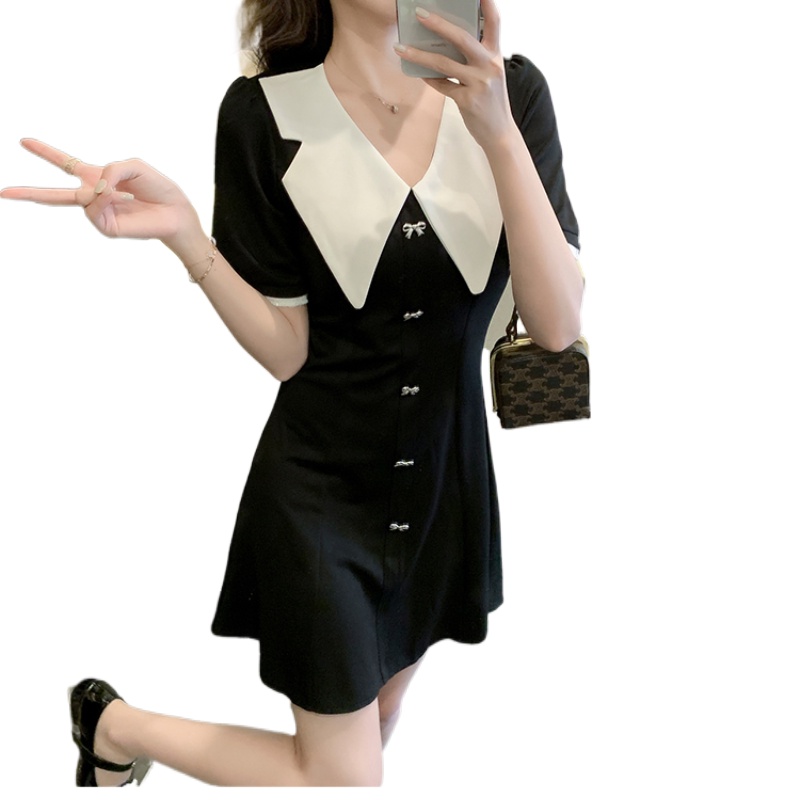 Đầm Cổ Búp Bê Dáng Ôm Thiết Kế Đơn Giản Thời Trang Mùa Hè Cho Nữ