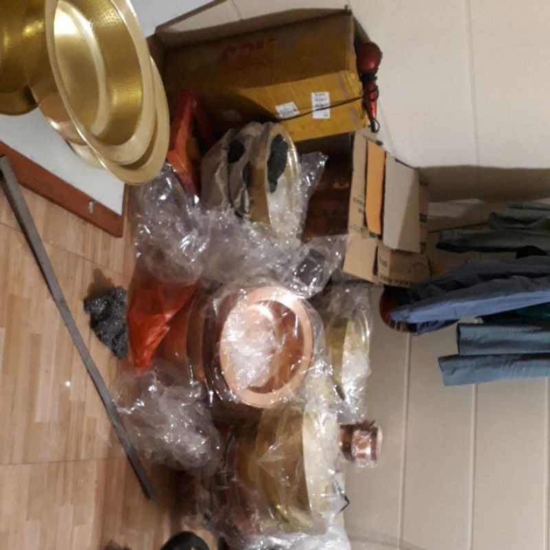 Chậu thau bằng đồng 36cm  gò thủ công