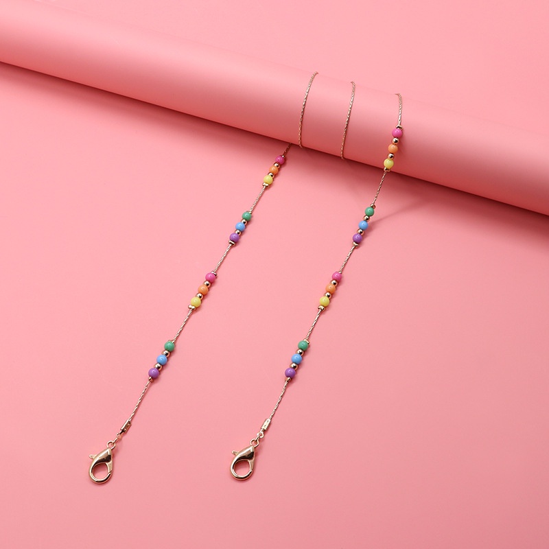 Dây Đeo Mắt Kính Đính Hạt Nhiều Màu Sắc Đa Năng Xinh Xắn Cho Bé