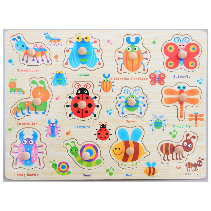 Bảng Núm Nhiều Chủ Đề  [HCM-GIÁ SỈ]  Đồ Chơi Gỗ Montessori ,An Toàn,Bé Làm Quen Các Chủ Đề Trong Cuộc Sống