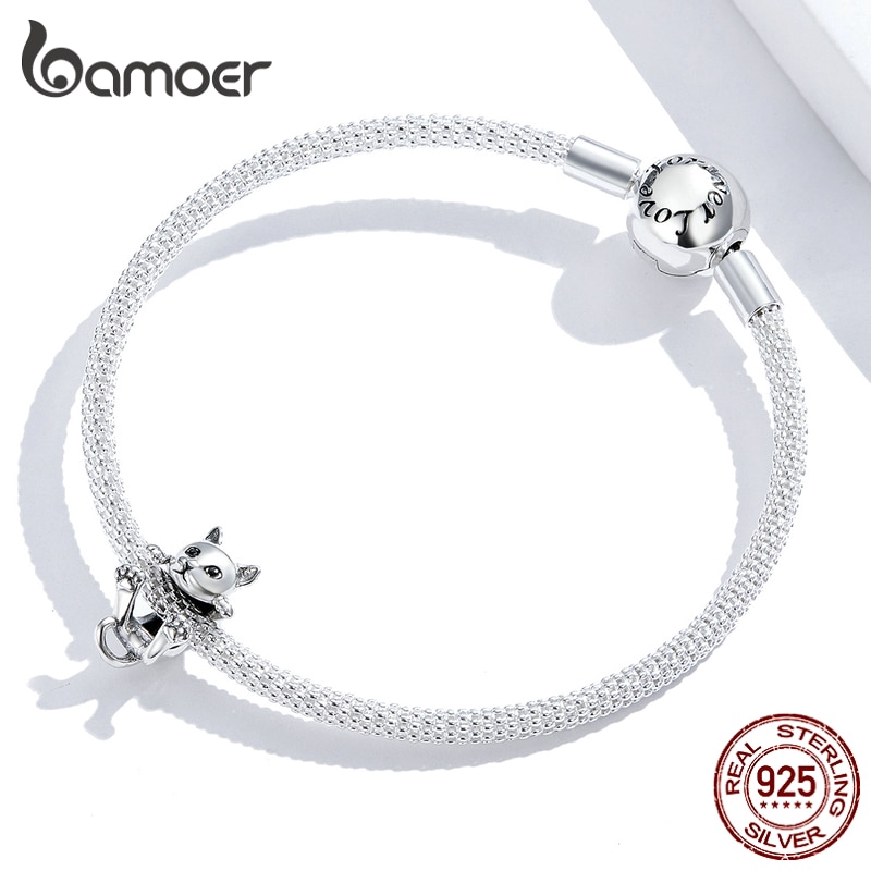 Hạt charm mèo con Bamoer cho vòng tay 3mm BSC208