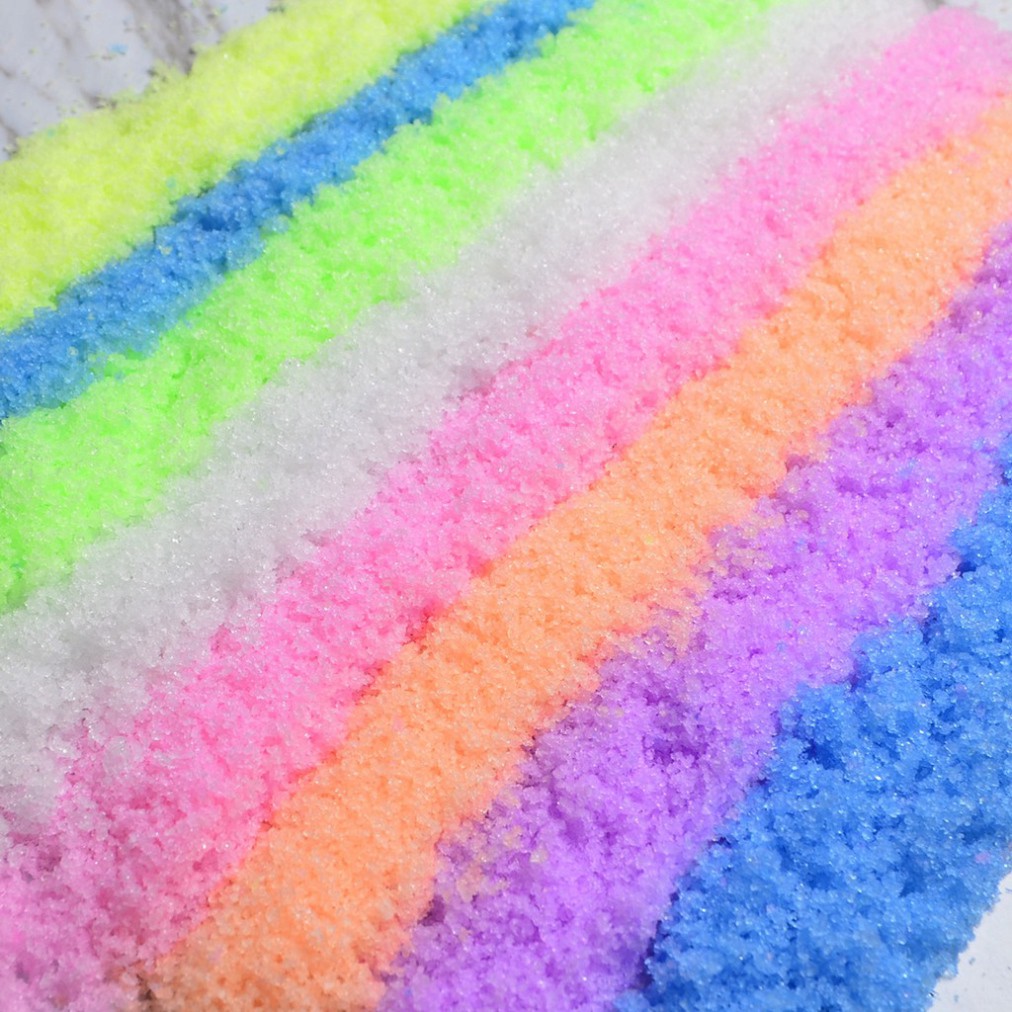 GÓI 50GR TUYẾT NHÂN TẠO DẠ QUANG NHIỀU MÀU siêu mịn làm cloud slime,50 GRAM siêu nhiều Hàng xịn