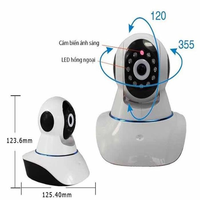 Camera wifi Yoosee độ phân giải Full HD (1280*720) có led màu ban đêm, báo động chống trộm, đàm thoại 2 chiều